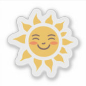 Sticker Soleil Jaune Heureux Mignon (Devant)