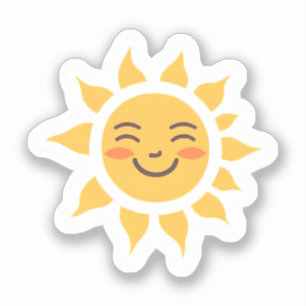 Sticker Soleil Jaune Mignon