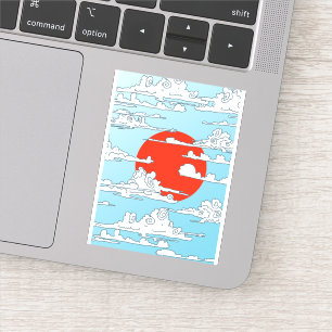 Sticker Soleil levant japonais