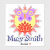 Sticker Soleil, Papillon et Fleur (Feuille)