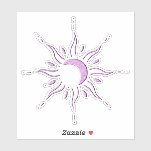 Sticker Soleil rose (Feuille)