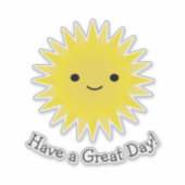 Sticker Soleil souriant Cute Kawaii (Devant)