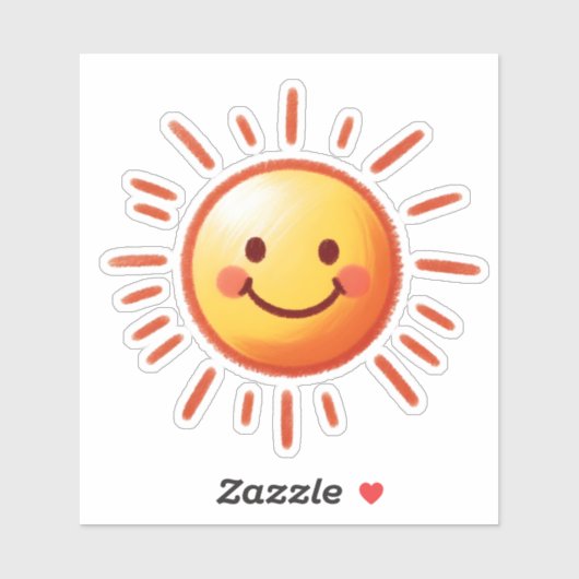 Sticker Soleil tiré (Feuille)