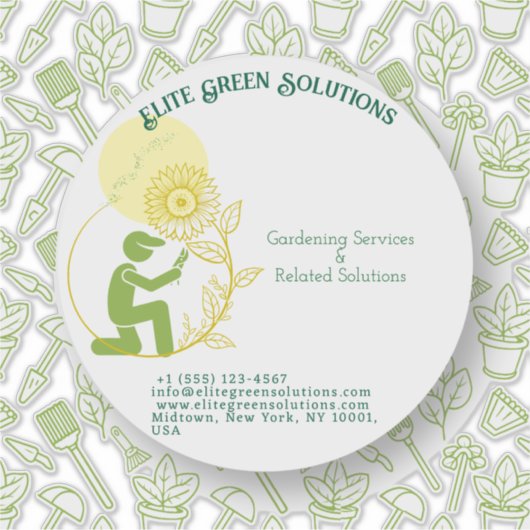 Sticker Solutions de jardinage et de paysage (Devant)