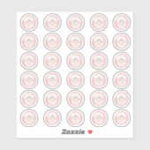 Sticker Some Bunny is Turning One 1st Birthday 0.75" Favor (Feuille)