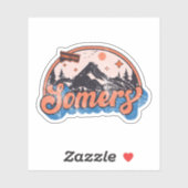 Sticker Somers, Connecticut (Feuille)