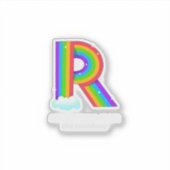 Sticker Somewhere Rainbow Inspirational Alphabet Print (Devant)