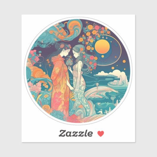 Sticker Son Amour, Son Chemin (Feuille)