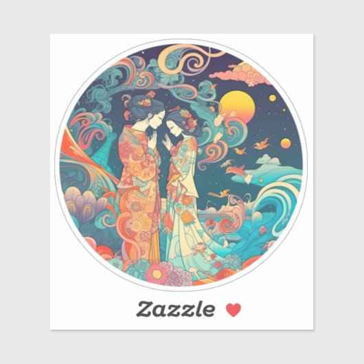 Sticker Son Amour, Son Chemin (Feuille)