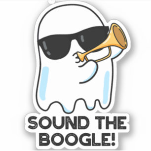 Sticker Son Boogle Funny Ghost Bugle Pun