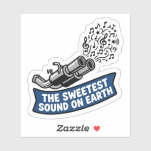 Sticker Son le plus doux sur terre V8 Échappement Biker Vi