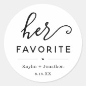 Sticker "Son préféré" de mariage (Devant)