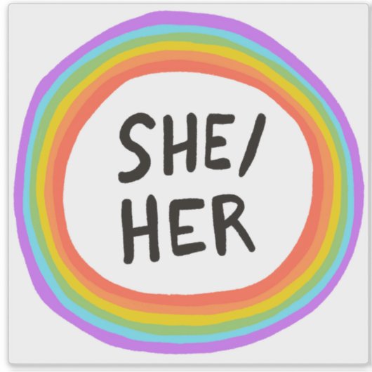 Sticker SON Pronononounes Manipulation Cercle Arc-en-ciel (Devant)