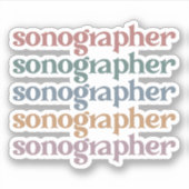 Sticker Sonographe Ultrasound Tech Retro Sonographer Cadea (Devant)
