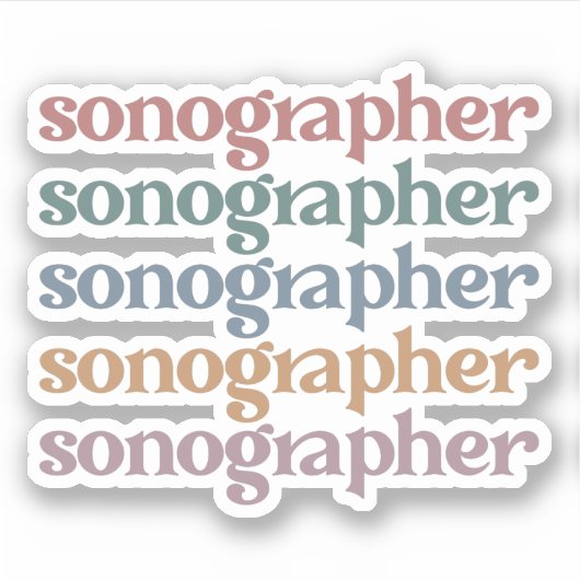 Sticker Sonographe Ultrasound Tech Retro Sonographer Cadea (Devant)