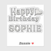Sticker Sophie Happy Birthday (Feuille)