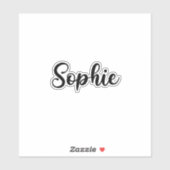 Sticker Sophie Nom - Calligraphie manuscrite (Feuille)