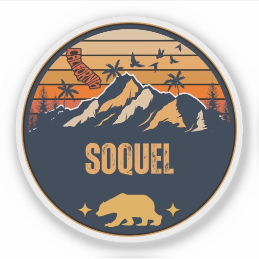 Sticker Soquel, Californie (Devant)