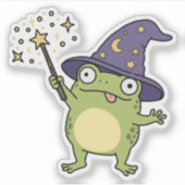 Sticker Sorcier Grenouille Lançant des Sorts (Devant)