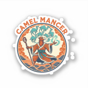 Sticker Sorcier Maneur de Chameau Désert Fantastique Art M