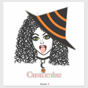 Sticker Sorcière à poils croustillants Thunder_Cove