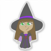 Sticker sorcière chibi (Devant)