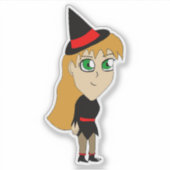 Sticker sorcière chibi (Devant)