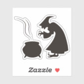 Sticker sorcière cuisine (Feuille)