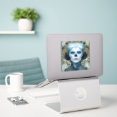 Sticker Sorcière de glace 3 Imaginaires Sci-Fi (Ordinateur portable sur le bureau)