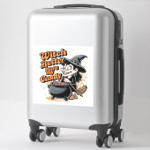 Sticker Sorcière Il Vaut Mieux Avoir Mon Bonbon (Sur valise)