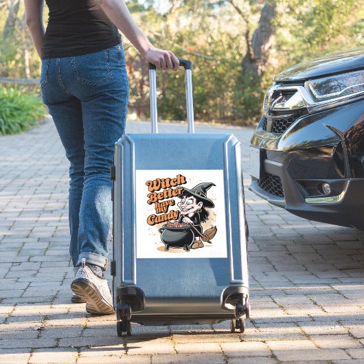 Sticker Sorcière Il Vaut Mieux Avoir Mon Bonbon (Valise Insitu)