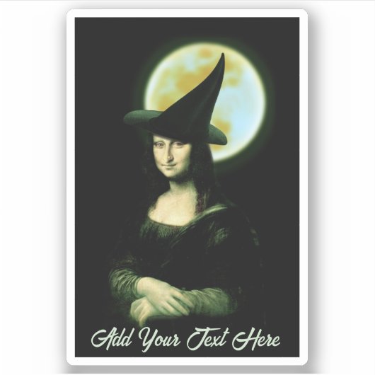 Sticker Sorcière Mona Lisa Halloween (Devant)