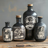 Sticker Sorcière Potion Bouteille Magique Assistant Étique