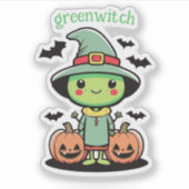 Sticker Sorcière verte (Devant)