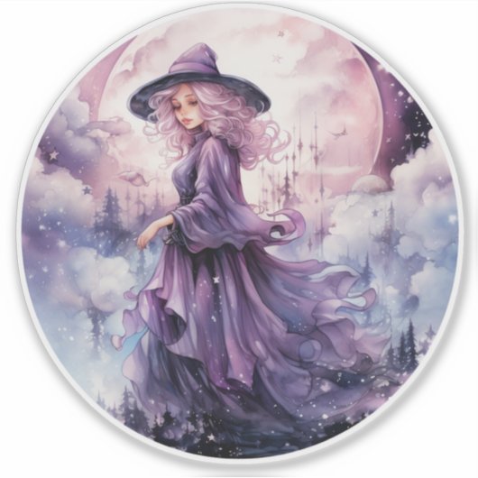Sticker Sorcière violette [4] (Devant)