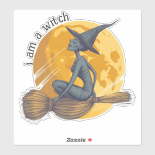 Sticker Sorcière volante