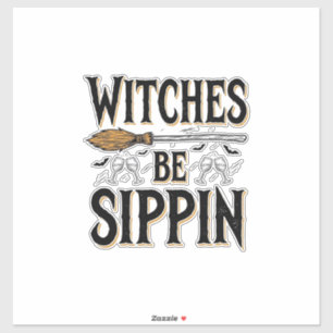 Sticker Sorcières Boivent Vintage Halloween Boisson T-Shir