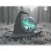 Sticker Sorcières casquette et boule de cristal (Devant)