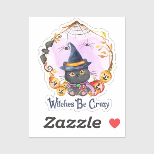 Sticker Sorcières fous (Feuille)