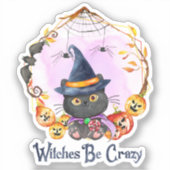 Sticker Sorcières fous (Recto)