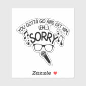 Sticker "Sorry" X-Factor Guy Lyrics Meme  (Feuille)