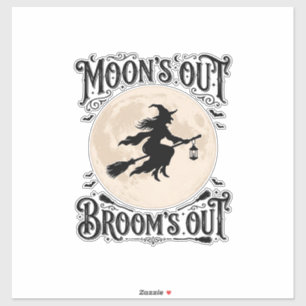Sticker Sortez les balais, sortez les sorcières Halloween