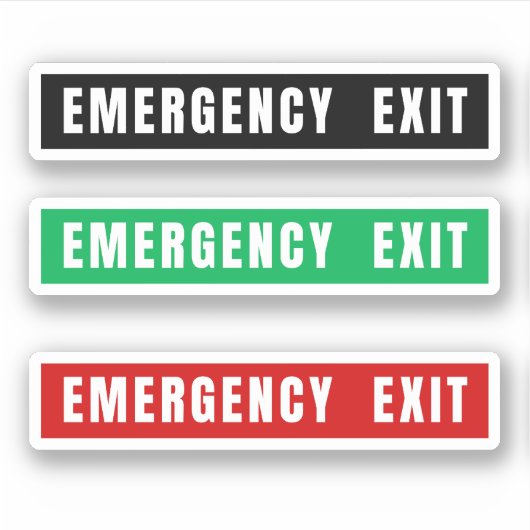 Sticker Sortie d'urgence (Devant)