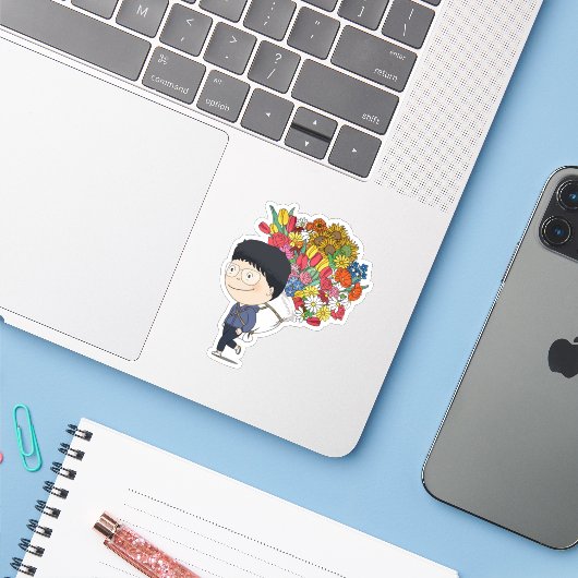 Sticker sosoHoney(68) Bouquet (Ordinateur portable avec iPhone)