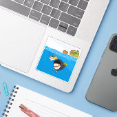 Sticker sosoMiel(72) mer (Ordinateur portable avec iPhone)