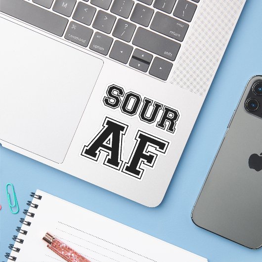 STICKER SOUR AF (Ordinateur portable avec iPhone)