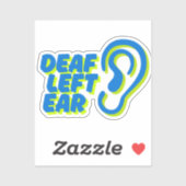 Sticker sourd oreille gauche blanc arrière - plan (Feuille)