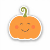 Sticker souriant citrouille mignon (Recto)