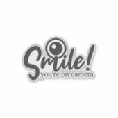Sticker Souriez vos panneaux de caméra (Devant)