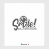 Sticker Souriez vos panneaux de caméra (Feuille)